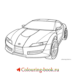 Раскраска Спорткар Toyota Supra