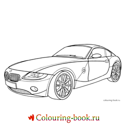 Раскраска Спортивное купе BMW Z4 Coupe