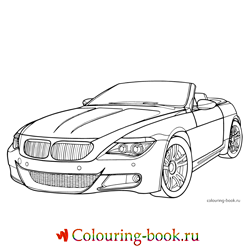 Раскраска Легковая автомашина BMW M6