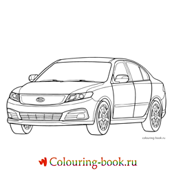 Раскраска Автомобиль KIA Optima