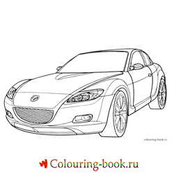 Раскраска Легковой автомобиль Mazda RX-8