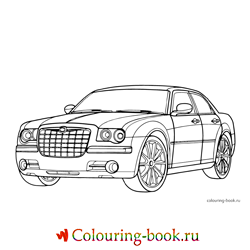 Раскраска Легковая автомашина Chrysler 300C