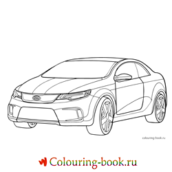 Раскраска Автомобиль KIA Koup Concept