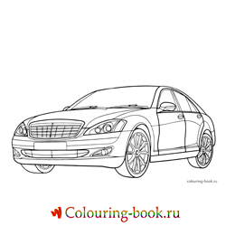 Раскраска Автомобиль Mercedes-Benz S-Class