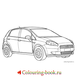 Раскраска Автомашина Fiat Grande Punto 3D